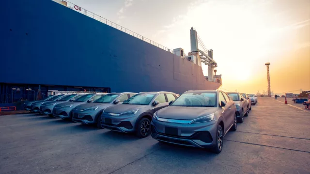 Chinese electric vehicles accumulate in European ports