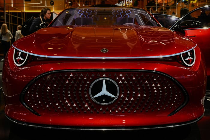 The Mercedes-Benz concept CLA model at CES 2024