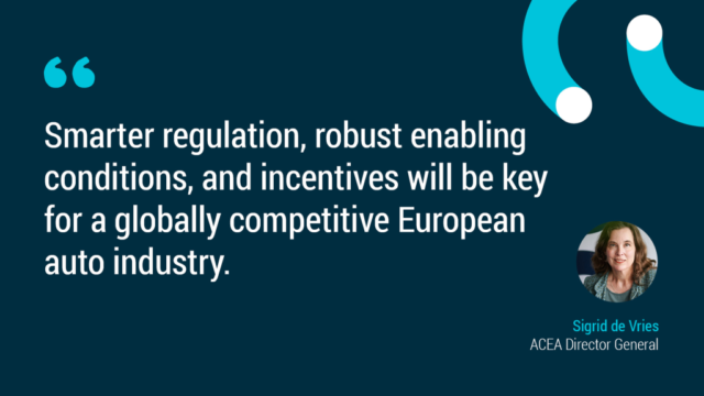 Smarter regulation for a globally competitive European auto industry
