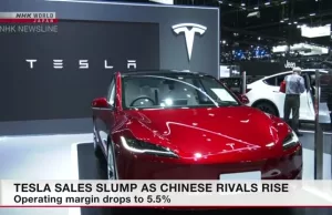 Tesla sales slump amid rising Chinese competition | NHK WORLD-JAPAN News Tesla sales slump amid rising Chinese competition | NHK WORLD-JAPAN News