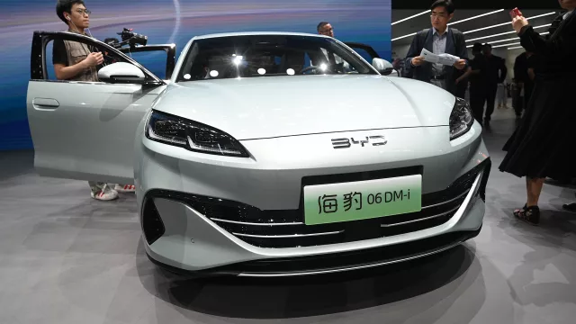 New hybrid from China's BYD tops US models, but Americans still can't buy it