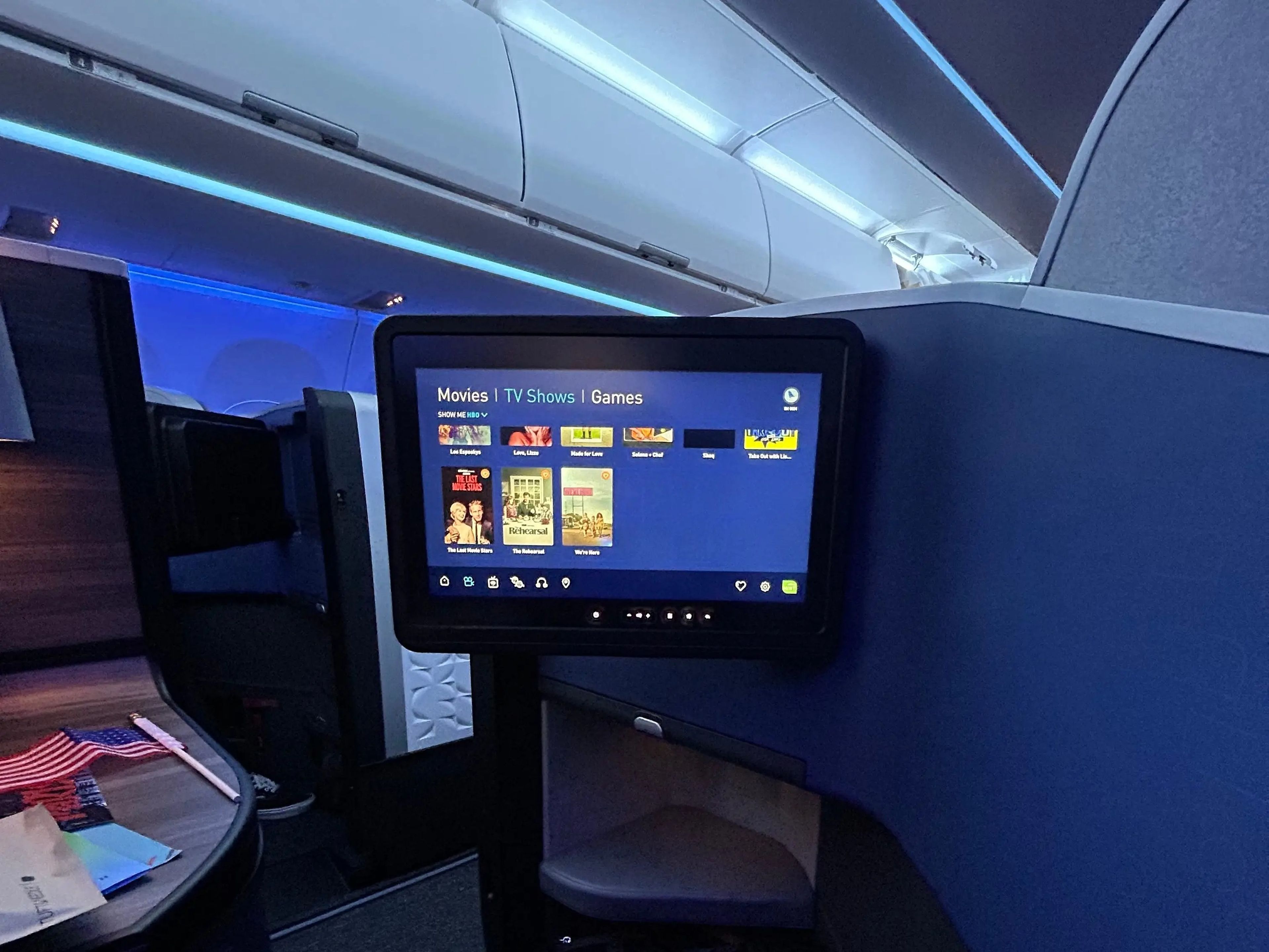 A view of the Mint suite on JetBlue flight.