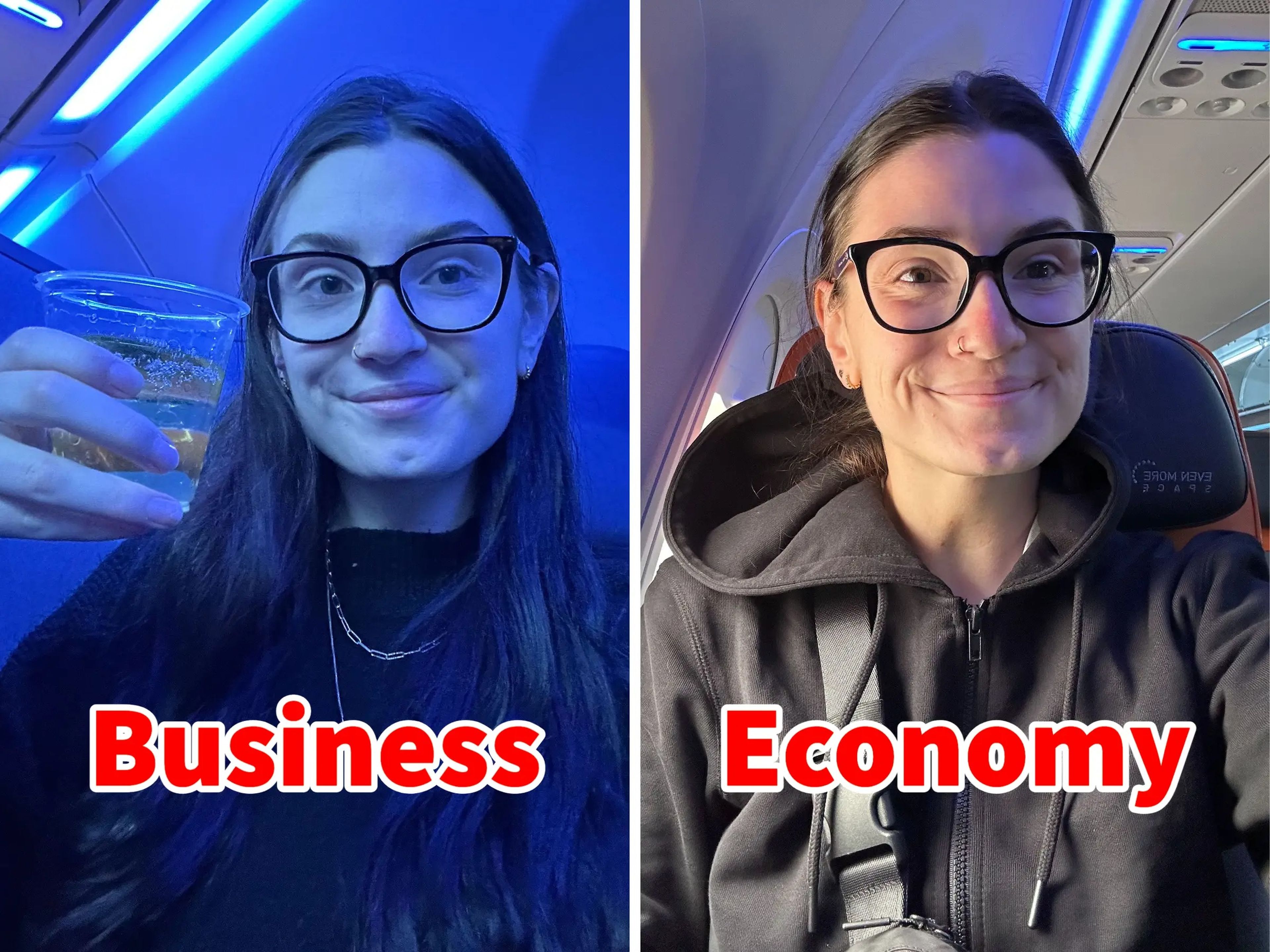 La reportera de Business Insider en clase Business y Economy de JetBlue.