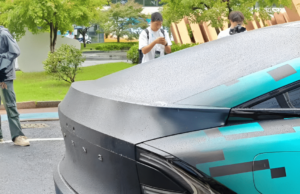 Xpeng P7+ unveiled by Xpeng CEO at Apsara Conference 2024 Xpeng P7+ unveiled by Xpeng CEO at Apsara Conference 2024