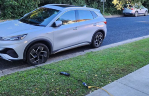 Bizarre detail in BYD charging photo shows issue in neighbourhoods across Australia Bizarre detail in BYD charging photo shows issue in neighbourhoods across Australia