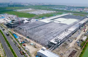 Tesla Megafactory in Shanghai nears completion after 7 months of construction Tesla Megafactory in Shanghai nears completion after 7 months of construction