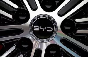 FILE PHOTO: A logo of BYD FILE PHOTO: A logo of BYD