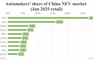 Automakers’ share of China NEV market in Jan: BYD tops with 26.9%, Tesla 6th with 4.5% Automakers' share of China NEV market in Jan: BYD tops with 26.9%, Tesla 6th with 4.5%