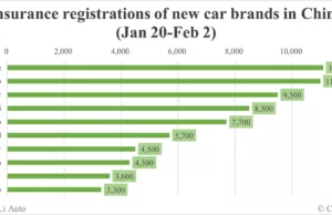 China EV insurance registrations for 2 weeks ending Feb 2: Nio 3,300, Tesla 13,400, BYD 68,100 China EV insurance registrations for 2 weeks ending Feb 2: Nio 3,300, Tesla 13,400, BYD 68,100