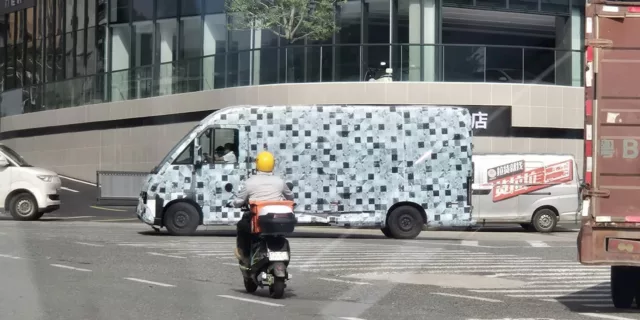 BYD's new global electric van looks massive driving on public streets