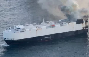 Car carrier sailing from China carrying EVs catches fire in Pacific Ocean Car carrier sailing from China carrying EVs catches fire in Pacific Ocean