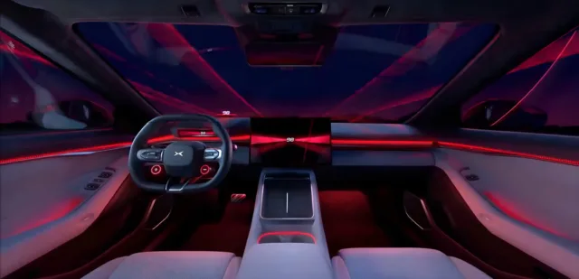 New Xpeng P7 autonomously drives from production line to shipping area in China