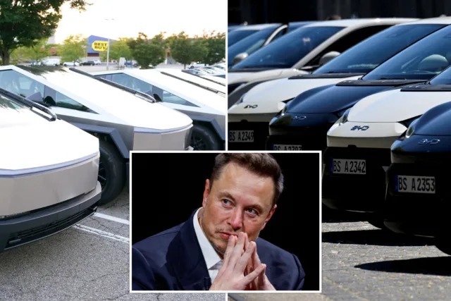 Tesla sales in Europe plummet 40% -- while Chinese rival BYD sees...