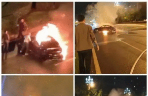 Xiaomi SU7 Ultra catches fire in accident, bystanders’ rescue attempts fail Xiaomi SU7 Ultra catches fire in accident, bystanders’ rescue attempts fail