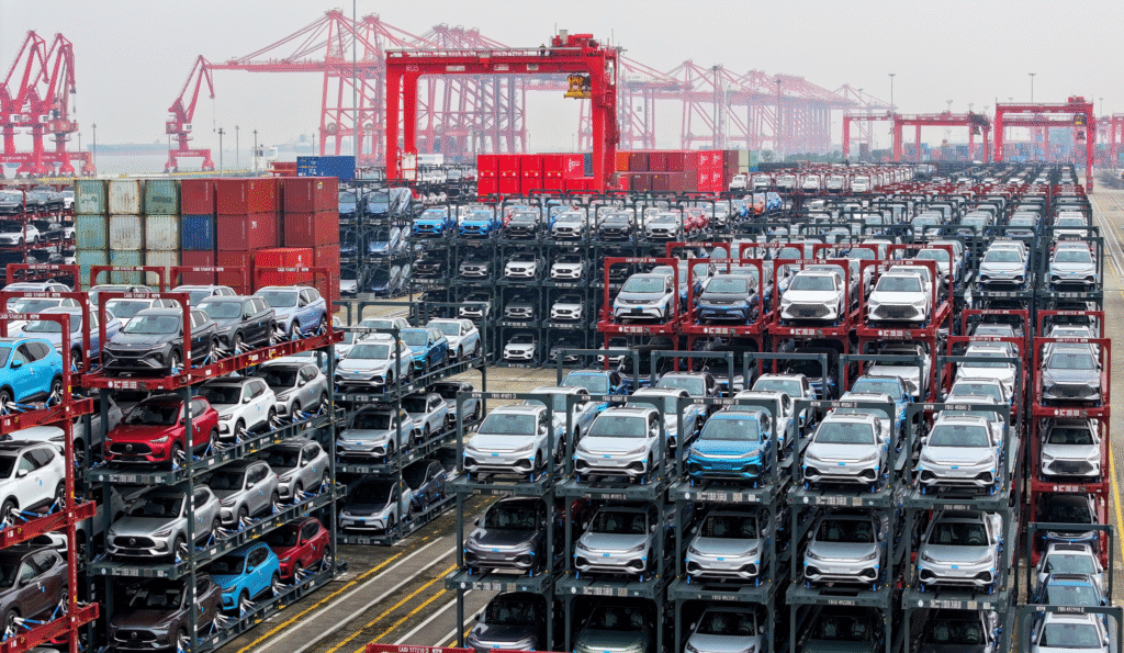 China auto exports surge 14.3% to 112.7 billion USD in first ten months of 2025, setting new record