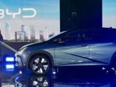 Newly launched BYD Dolphin is displayed during the launch of the Chinese-made BYD brand in Jakarta, on January 18, 2024 Newly launched BYD Dolphin is displayed during the launch of the Chinese-made BYD brand in Jakarta, on January 18, 2024