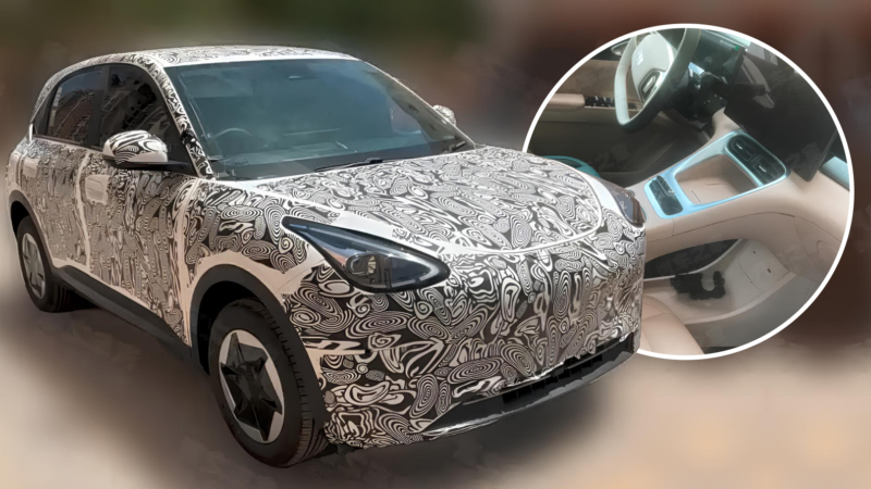 Updated Geely EX2 electric hatchback was seen during road tests in China