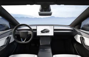 Tesla refreshes Model Y interior in China with black headliner and larger display Tesla refreshes Model Y interior in China with black headliner and larger display